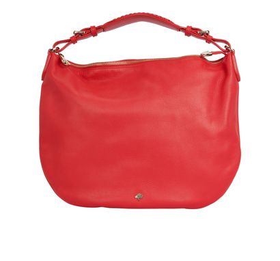 Hobo Bag, &pound;250, Handbags, Red, Leather, Front view
